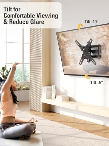 Mounting Dream UL Listed TV Mount Swivel and Tilt for Most 13-42 Inch TVs, Full Motion TV Wall Mount Bracket with Articulating Arm, Max VESA 200x200mm, Loading 50 lbs, MD2465 - Image 3
