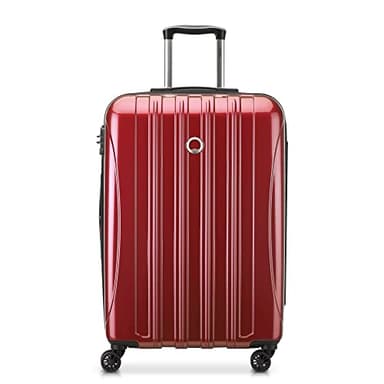 DELSEY PARIS Helium Aero Hardside Expandable Luggage with Spinner Wheels, Brick Red, Checked-Medium 24 Inch - Image 2