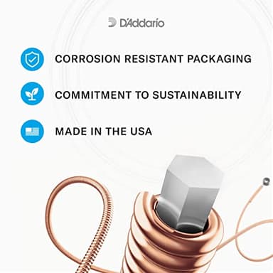D'Addario Acoustic Guitar Strings, Phosphor Bronze, EJ16, Light Gauge 12-53, 6-String Set, Pack of 1 - Image 5