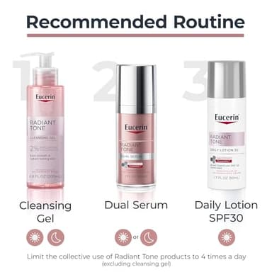 Eucerin Radiant Tone Dual Serum Dark Spot Corrector, Dark Spot Serum with Thiamidol and Hyaluronic Acid, Helps Visibly Reduce the Look of Persistent Dark Spots, 1 Fl Oz Bottle - Image 10