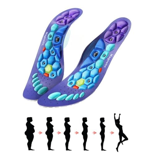 Orthopedic Acupressure Insoles – Reflexology Massage Insoles for Pain Relief, Comfortable Foot Support for Men and Women (Blue, L(Men 9.5-12/Women 10.5-13)) - Image 1