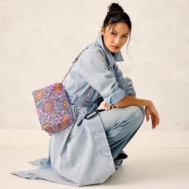 Vera Bradley Women's Premium Cotton Foxbury Crossbody, Marrakesh, One Size - Image 7