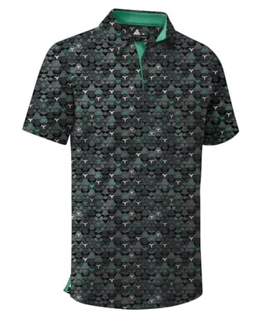 ZITY Men's Golf Shirts Short Sleeve Moisture Wicking Performance Print Patterns Casual Collared Golf Polo Shirt for Men Blackish Green - Image 1