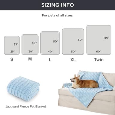 Bedsure Dog Blanket for Medium Dogs Washable - Fluffy Fuzzy Puppy Cat Blanket with Premium 300GSM Coral Fleece Soft for Pet Kitten Doggy, Blue, 30x40IN - Image 6