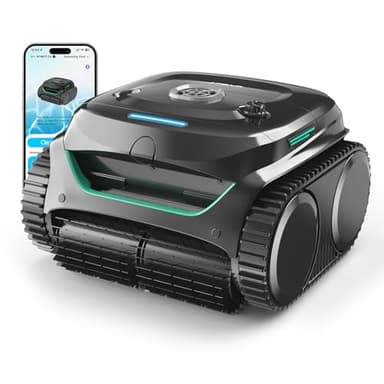 WYBOT C2 Robotic Pool Cleaner, Cordless Pool Vacuum for Inground Pools up to 2152 Sq.ft, Dual Filtration, Powerful Suction, Wall Climbing and Waterline Cleaning, Lasts 180Mins Runtime, App Scheduling - Image 1