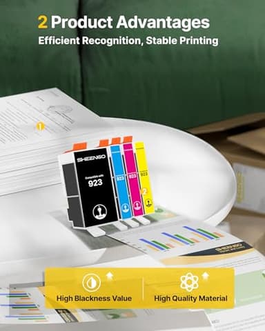 923 Ink Cartridges for HP Printers Replacement for HP Ink 923 923XL 923e Use with OfficeJet Pro 8135e 8130e 8139e 8138e 8122e 8120 8124e 8125e 8130 8132e 8134e Printer (Black Cyan Magenta Yellow) - Image 7