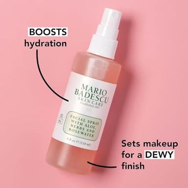 Mario Badescu Facial Spray Aloe, Rose Water and Cucumber - Green Tea Duo for Face, Neck or Hair, Cooling and Hydrating Face Mist for All Skin Types, Dewy Finish, 4 Fl Oz (Pack of 2) - Image 3
