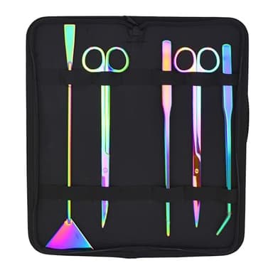 Mandala Crafts Rainbow Stainless Steel Aquascaping Tools Kit – Aquarium Plant Tools with Tweezers, Spatula, and Scissors for Fish Tanks, Hospital Tanks, Goldfish Bowls, Aquariums, and Terrariums - Image 4