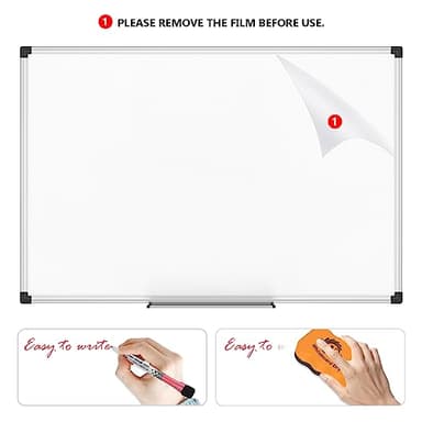 XBoard Magnetic Dry Erase Board/Whiteboard, 36 X 24 Inches, Double Sided White Board,1 Dry Eraser & 3 Dry Erase Markers & 4 Push Pin Magnets - Image 9