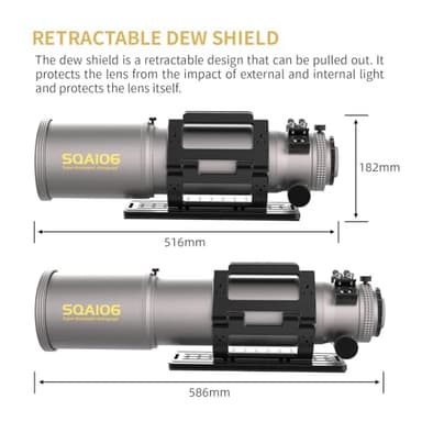Askar SQA106 Telescope 106mm Aperture F4.8 Quintuplet Air-Spaced SD Glass Petzval Astrograph Refractor OTA, for Deep Sky Astrophotography and Visual Astronomy - Image 7