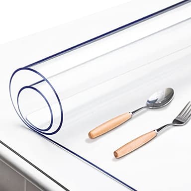AimerGro 16X24 Inch Clear Plastic Table Cover Protector Pad Transparent Dining Room Tablecloth 1.5mm Thick Office Desk Blotter Mat Vinyl Table Pad Protector Mat Glass Wooden Countertop Easy Clean - Image 8