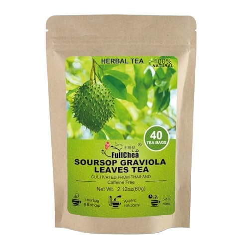 FullChea - Soursop Leaves Tea Bags, 40 Teabags - Premium Soursop Graviola Leaves - Hojas De Guanabana Tea - Non-GMO - Caffeine-free - Improve Digestion, Support Healthy Skin & Sleep - Image 1