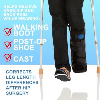 Shoe Leveler, Shoe Balancer, Shoes Lift for Walking Boot,Double Open Design - Medium (fits Men US Size 8-1/2 to 10-1/2, Women US Size 9 to 11) - Image 2