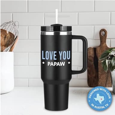 Papaw Tumbler 40oz, Best Pawpaw Gifts From Grandchildren, Papaw Coffee Mug, Unique Gifts From Grandkids, Ideal for Fathers Day, Birthday, Christmas, Gift Ready - Image 7