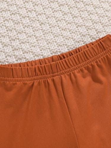 3-4 Years Old Girl Clothes 3T 4T Toddler Baby Spring Outfits Clothing KId Ruffle Top Cute Pants+Headband Summer Clothes Sets for Girls Brown+Floral - Image 6