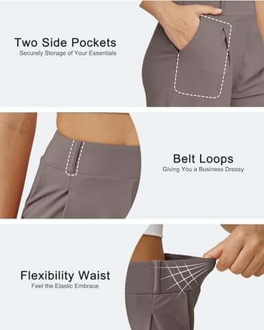 G4Free Taupe Shorts for Women Dressy Casual Summer High Waisted Pleated Wide Leg Tailored Lounge Trouser Shorts(Taupe, M) - Image 5