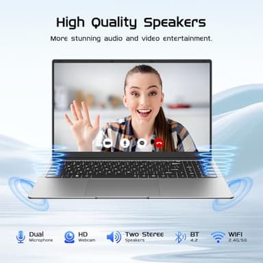 HYPERSTRIX 15.6" Laptop Computer, Window 11 Pro Laptops with 8GB RAM 256GB SSD, Celeron N4000 Processor(up to 2.6GHz) 100% sRGB Screen, Notebook,MS Office丨Dual Band WiFi丨BT 4.2丨HDMI - Image 8