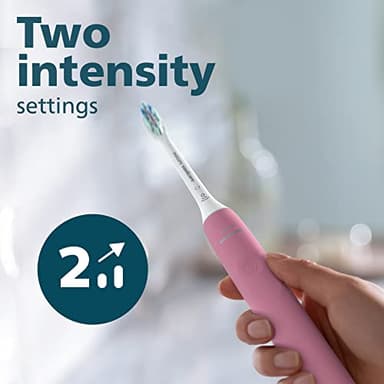 Philips Sonicare 4100 Rechargeable Electric Toothbrush, with Pressure Sensor, 2 Intensity Settings, SmarTimer and QuadPacer, 14-Day Battery Life, Deep Pink, Model HX3681/26 - Image 8