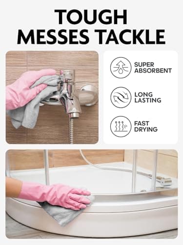 Fantasticlean Microfiber Cleaning Cloth Roll -75 Pack, Tear Away Microfiber Towels, 12" x 12", Reusable, Washable, Scratch Free, Ultra Absorbent Dish Rags for Car, Home, Garage or Shop (Grey) - Image 5