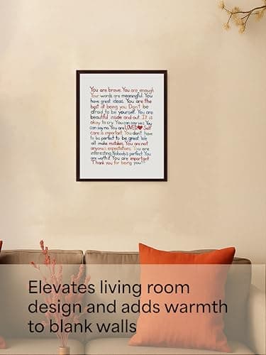 “You Are Brave, You Are Enough” Inspirational Wall Art Print – Affirmation Typography Poster for Self-Love, Mental Health – Classroom, Office, Bedroom, Therapy Room Décor – 8x10 Unframed - Image 8