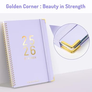 Jul 2025 -Dec 2026 Planner, Forvencer Academic Planner 2025-2026, 18 Month Daily Planner, 8.5" x 11", Weekly & Monthly Agenda Book, Hardcover Calendar Book, School Supplies for Student,Pink - Image 2