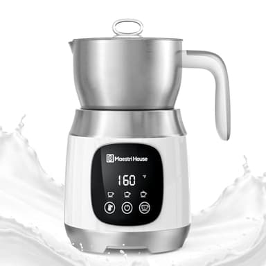 Maestri House Milk Frother, 21OZ Variable Temp and Froth Thickness Milk Frother and Steamer, Smart Touch Control Milk Warmer, Dishwasher Safe, Memory Function for Latte Cappuccino Hot Chocolate - Image 1