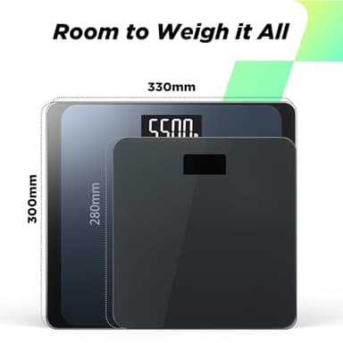 550lb Bathroom Digital Scale for Body Weight with Ultra-Wide Platform and Large LCD Display, Accurate High Precision Scale with Extra-High Capacity - Image 4