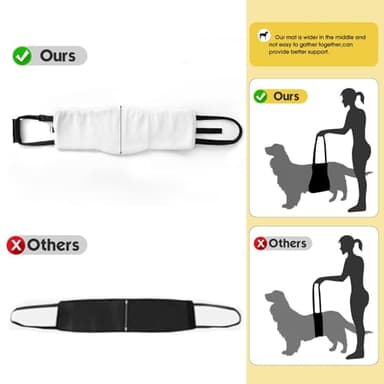 S-ETOVUS Dog Sling for Large Dogs Hind Leg Support, Magic Tape Dog Lift Harness, Soft Dog Support Harness for Back Legs, Hip Support Harness to Help Senior, Injured, Disabled and After ACL Surgery - Image 4