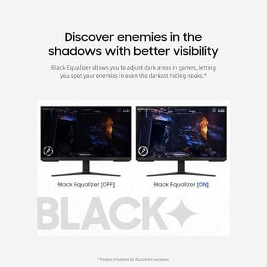 Samsung 24-Inch Odyssey G3 (G30D) Series FHD Gaming Monitor, 1ms, 180Hz, AMD FreeSync, Adjustable Stand, Black Equalizer, Virtual Aim Point, Eye Saver Mode, Flicker-Free, LS24DG302ENXZA - Image 6