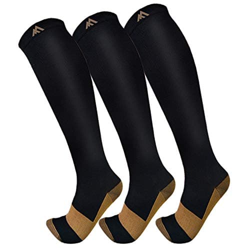 FuelMeFoot 3 Pack Copper Compression Socks - Compression Socks Women & Men Circulation - Best for Medical,Running,Athletic - Image 1