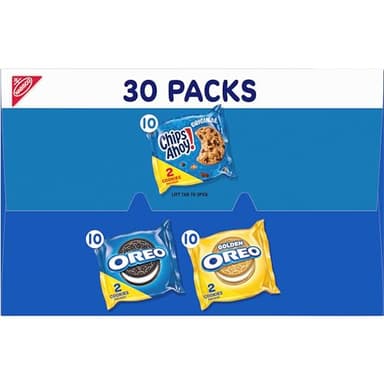 Nabisco Sweet Treats Cookie Variety Pack OREO, OREO Golden & CHIPS AHOY!, 30 Snack Packs (2 Cookies Per Pack) - Image 15