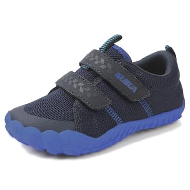 KUBUA Kids Sneakers Toddler Boys Girls Barefoot Shoes Naturally Minimalist Zero Drop Walking Shoes for Outdoor Sports Tennis Running Training Athletic A Blue 7 Toddler - Image 1