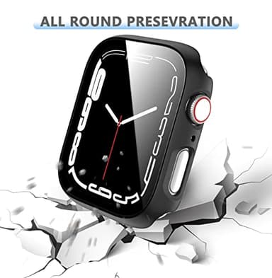 6 Pack Hard PC Case with Tempered Glass Screen Protector for Apple Watch 40mm SE 3/SE(2nd Gen) Series 6/SE/5/4,Rontion Ultra-Thin Scratch Resistant Protective Bumper Cover for iWatch 40mm Accessories - Image 4