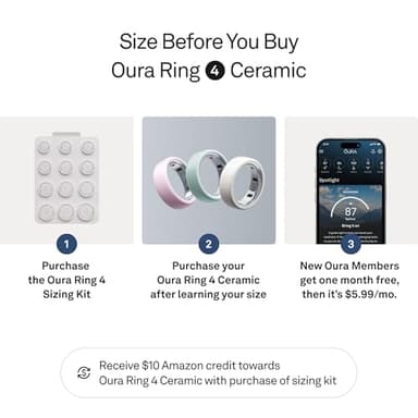 Oura Ring 4 Ceramic - Petal - Size 8 - Size Before You Buy - Image 3