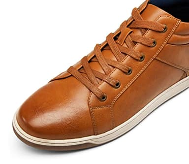 Jousen Men's Fashion Sneakers High Top Dress Sneakers Causal Shoes for Men (A81Q09 Yellow Brown 10.5) - Image 2