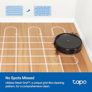 Tapo Ultra-Slim LiDAR Smart Navigation Robot Vacuum and Mop with Self-Emptying Dock, 5300Pa Max, 97%+ Dust Pickup Rate, Self-Charging, Compatible with Alexa & Google Home, RV20 Max Plus - Image 8
