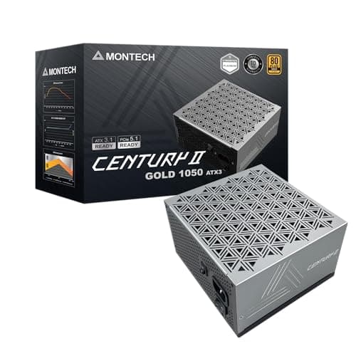 MONTECH Century II - 1050W High-End ATX Gaming Power Supply - 80 Plus Gold & Cybenetics Platinum - Fully Modular - ATX 3.1 & PCIe 5.1 Ready with 12V-2x6 Cable - 10 Years Warranty - Image 1
