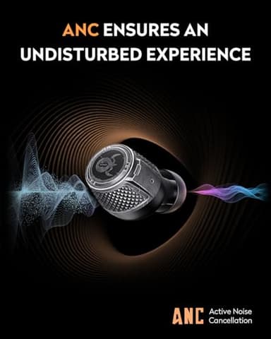GravaStar Sirius Plus True Wireless Earbuds, Bluetooth 5.3 Active Noise Cancellation ANC Headphones, 28H Playtime, ENC Clear Call, Customization App, IPX4 for Sports/Work -Yellow - Image 4