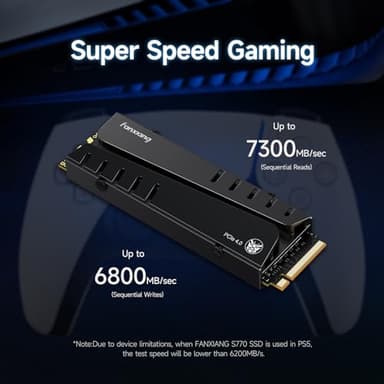 fanxiang S770 4TB NVMe M.2 SSD for PS5 - with Heatsink and DRAM, Up to 7300MB/s, PCIe 4.0, Suitable for PS5 Memory Expansion, Game Enthusiasts, IT Professionals - Image 2