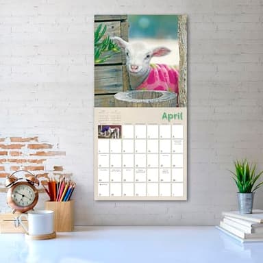 2025 Wall Calendar: Lambies in Jammies & Goats In Coats, 12" x 12" - Image 6
