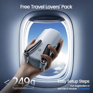 Holy Stone HS360E GPS EIS Drones with Camera for Adults 4K, 249g FAA Compliant Lightweight Foldable FPV RC Quadcopter Drone with 1200W Sensor, 20000ft Range, Auto Return, Follow Me, Upgraded HS360S - Image 3