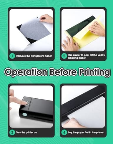 Phomemo M08F Wireless Thermal Tattoo Stencil Printer with 10pcs Transfer Paper, Compatible with Phone/Tablet/PC, Supplies for Tattoo Artists & Beginners, Black & Green - Image 6