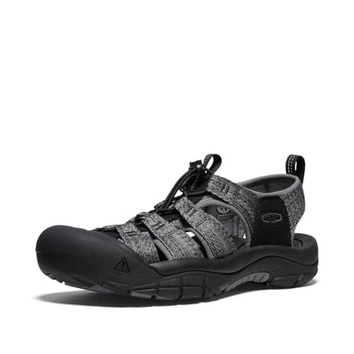 KEEN Men's Newport H2 Closed Toe Water Sandals, Black/Steel Grey, 11.5 - Image 1