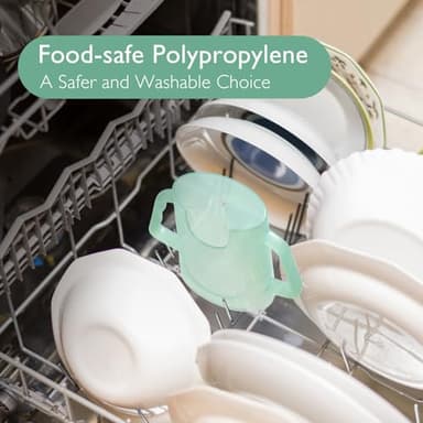 Momcozy Pouch Holder No Squeeze, Baby Food & Juice Box Holder, Mess-Free, Easy Grip for Self-Feeding, BPA-Free & DEHP-Free, Must-Have for Babies, Green - Image 6