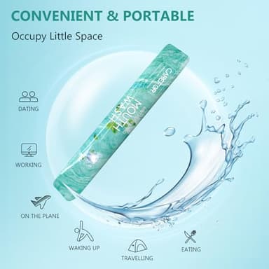 Mouthwash Travel Size Portable 60 Individual Disposable Packets to Go, Alcohol & Fluoride Free Fresh Mint Mouthwash Strips for Superior Oral Hygiene (Pack of 60) - Image 3