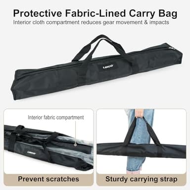 LINCO Lincostore Backdrop Support Stand Kit 10x6.5ft Adjustable Photography Studio Photo Background Support System with Carrying Bag for Green Screen Muslin, 4171 - Image 6