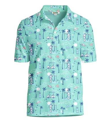 Tipsy Elves Golf Shirts for Men - Performance Athletic Fit Men's Golf Polo Shirts for Men w/Moisture Wicking Stretch Fabric - Men's Green Zero Gravity Golf Polo Size XX-Large - Image 1