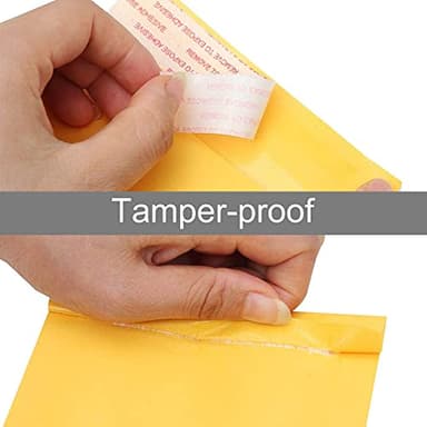 packbabol Kraft Bubble Mailers 6x10 Inch 50 Pcs,Small Self-Sealing Mail Shipping Bags,Yellow Padded Envelopes #0 - Image 3