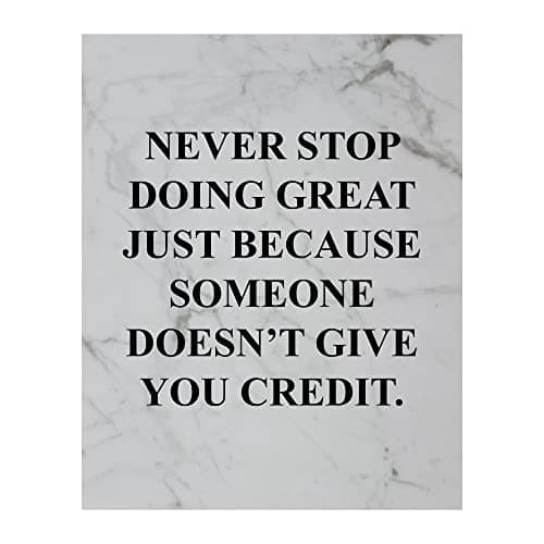 Never Stop Doing Great- Motivational Wall Art Sign, Inspirational Modern Typographic Wall Art Print, Ideal For Homen Decor, Office-Desk Decor. Great Classroom Sign & Motivation gift! Unframed- 8x10 - Image 1