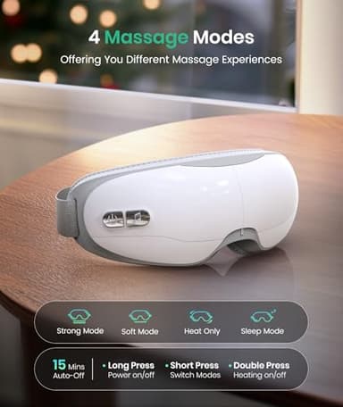 Eye Massager - Christmas Birthday Gifts for Women Men, Heated Eye Massager for Migraines, Relaxation Gifts for Women, Gifts for Mom, Reduce Eye Strain Dry Eye Migraine Relief - Image 3